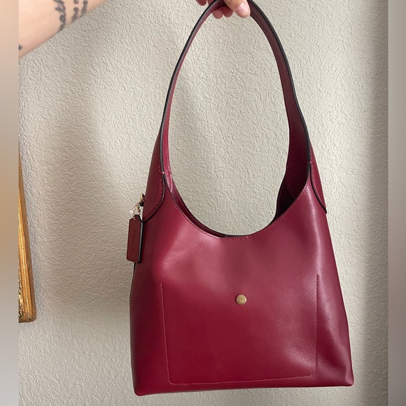 NWT Coach Brooklyn Shoulder Bag 28 Dark Ruby - Picture 9 of 10